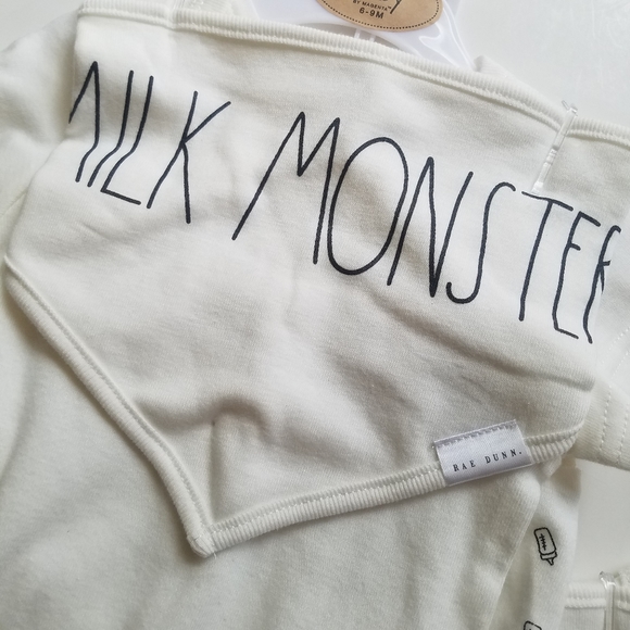 Rae Dunn Baby HANGRY 3-Pc Clothing Set w/Bib - Picture 4 of 8